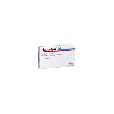 Фото препарата Агоптон (Лансопразол) Agopton  (Lansoprazole) 30 мг/98 капсул  